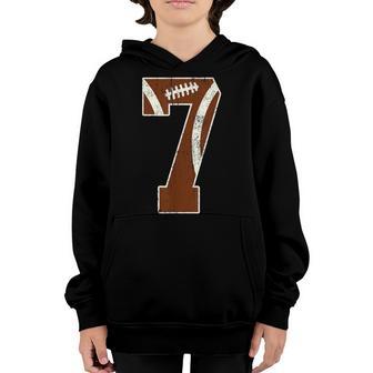 7Th Birthday Football Lovers Bdy Boy 7 Year Old Girl Youth Hoodie - Thegiftio UK