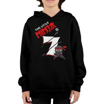 7Th Birthday Ninja Im 7 Years Old Bday Party Best Boy Youth Hoodie - Thegiftio UK