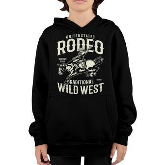 8 Seconds Cowboys Wild West Rodeo Youth Hoodie - Seseable
