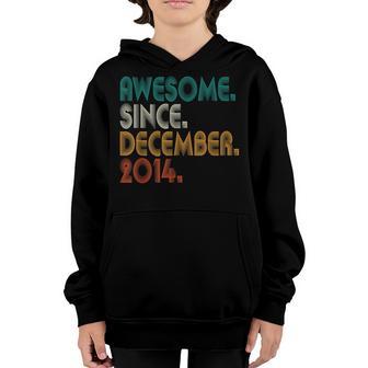 8 Year Old Gift Awesome Since December 2014 8Th Birthday Boy V2 Youth Hoodie - Thegiftio UK