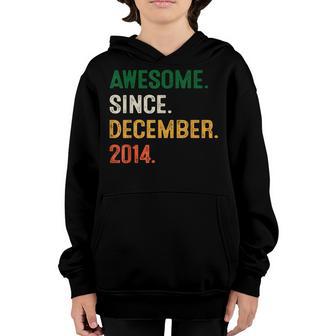 8 Year Old Gift Awesome Since December 2014 8Th Birthday Boy Youth Hoodie - Thegiftio UK