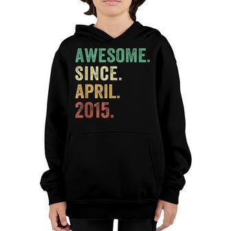 8 Year Old Gifts 8Th Birthday Boys Awesome Since April 2015 Youth Hoodie | Mazezy UK
