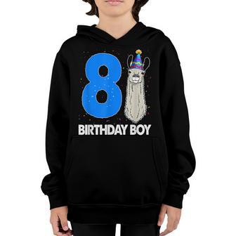 8 Years Old 8Th Birthday Llama Birthday Girl Gift V11 Youth Hoodie - Thegiftio UK