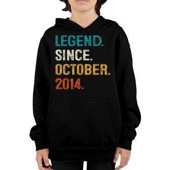 8 Years Old Gifts 8Th Birthday Boy Legend Since October 2014 V3 Youth Hoodie - Thegiftio UK