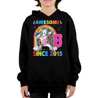 8 Years Old Gifts Unicorn Dabbing 8Th Birthday Girl Ns Youth Hoodie - Thegiftio UK