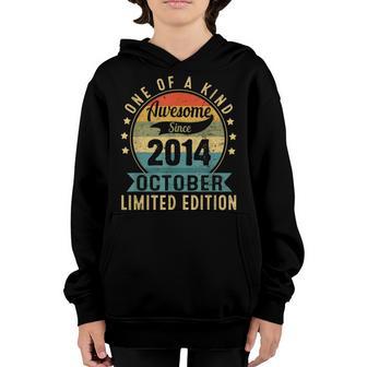 8 Years Old Gifts Vintage October 2014 8Th Birthday Boy Youth Hoodie - Thegiftio UK