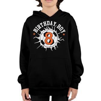 8 Years Old Soccer Player 8Th Birthday Boy Son Youth Hoodie - Thegiftio UK