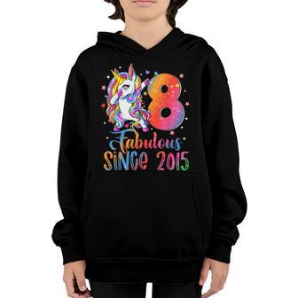 8 Years Old Unicorn Flossing 8Th Birthday Unicorn Girl Party Youth Hoodie - Thegiftio UK