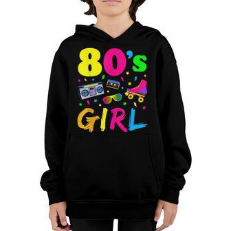 80S Girl Birthday Party Costume Retro Vintage Gift Women Youth Hoodie - Thegiftio UK