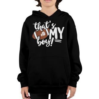 8Th Birthday American Football Boy 8 Year Old Boy Girl Youth Hoodie - Thegiftio UK