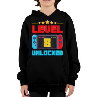 8Th Birthday Boy Level 8 Unlocked Video Gamer Birthday Youth Hoodie - Thegiftio UK