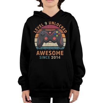 9 Year Old Boy Level 9 Unlocked Awesome 2014 9Th Birthday Youth Hoodie - Thegiftio UK