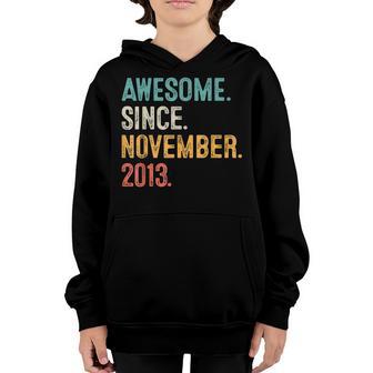 9 Year Old Gift Awesome Since November 2013 9Th Birthday Boy Youth Hoodie - Thegiftio UK