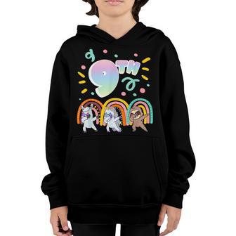 9 Years Old 9Th Birthday Llama Birthday Girl Gift V17 Youth Hoodie - Thegiftio UK