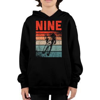 9 Years Old Birthday Boy Retro Astronaut 9Th Birthday Youth Hoodie - Thegiftio UK