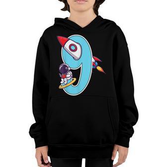 9Th Birthday Astronaut 9 Year Old Birthday Boy V2 Youth Hoodie - Thegiftio UK