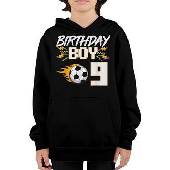 9Th Birthday Boy 9 Year Old Soccer Player Youth Hoodie - Thegiftio UK