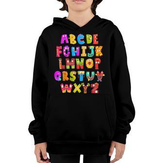 Abc Cute Monster Alphabet Halloween Teacher Costume Kids V3 Youth Hoodie - Thegiftio UK