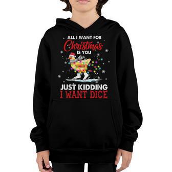 All I Want For Christmas Is You Just Kidding I Want Chicken V4 Youth Hoodie - Thegiftio UK