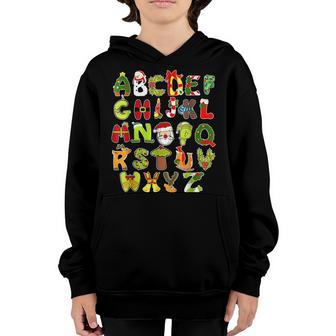 Alphabet Abc Learning For Boys Girls Adults Christmas Youth Hoodie - Thegiftio UK