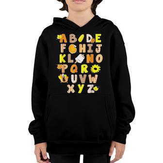 Alphabet Funny Turkey Thanksgiving Costume Preschool Teacher V2 Youth Hoodie - Thegiftio UK