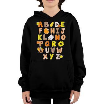 Alphabet Funny Turkey Thanksgiving Costume Preschool Teacher Youth Hoodie - Thegiftio UK