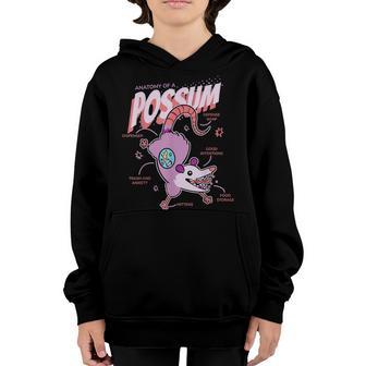 Anatomy Of A Possum Funny Possum Girls Kids Boys Youth Hoodie - Thegiftio UK