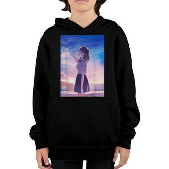Anime Girl Kawaii Waifu Aesthetic Japanese Otaku V3 Youth Hoodie - Thegiftio UK