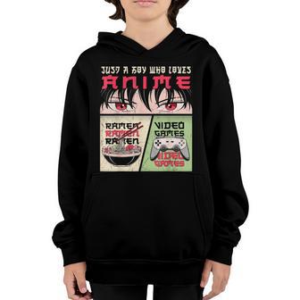 Anime N Boy Ramen Bowl Japanese Kawaii Gamer Gaming Youth Hoodie - Thegiftio UK