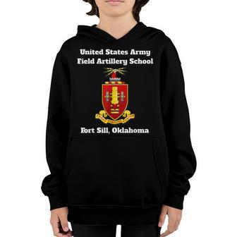 Army Field Artillery School Coa Fort Sill Oklahoma Print Youth Hoodie - Seseable