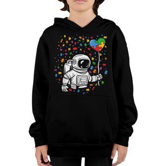 Astronaut Puzzle Heart Autism Awareness Space Kids Toddler Youth Hoodie - Thegiftio UK