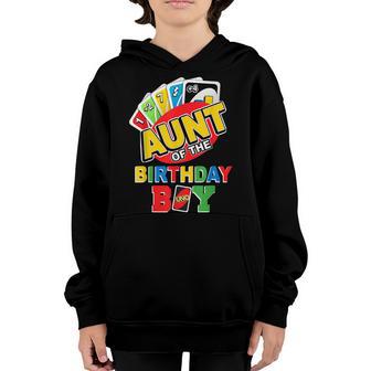 Aunt Of The Birthday Boy Uno Mom Mommy Mama 1St Bday Youth Hoodie - Thegiftio UK