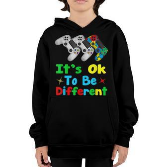 Autism Awareness Day Video Game Puzzle Different Boys Youth Hoodie - Seseable