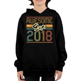 Awesome Since 2018 5Th Birthday 5 Years Old Bday Kids Boys  Youth Hoodie