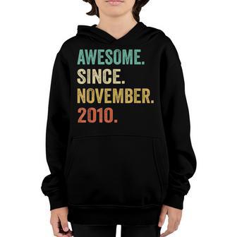 Awesome Since November 2010 12 Year Old 12Th Birthday Boy Youth Hoodie - Thegiftio UK