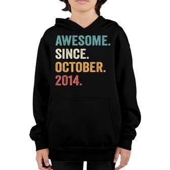 Awesome Since October 2014 8Th Birthday Gift 8 Years Old Boy V6 Youth Hoodie - Thegiftio UK