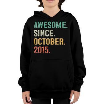 Awesome Since October 2015 7Th Birthday Gifts 7 Year Old Boy V2 Youth Hoodie - Thegiftio UK