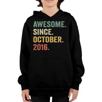 Awesome Since October 2016 6Th Birthday Gifts 6 Year Old Boy V3 Youth Hoodie - Thegiftio UK