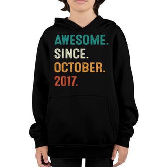 Awesome Since October 2017 5Th Birthday Gifts 5 Year Old Boy V2 Youth Hoodie - Thegiftio UK