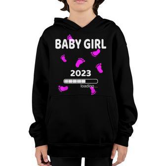 Baby Girl Loading 2023 Pregnant Pregnancy Mother To Be Youth Hoodie - Thegiftio UK