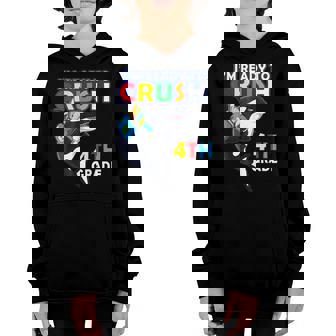 Back To School Im Ready To Crush 4Th Grade Orca Whale Youth Hoodie | Mazezy