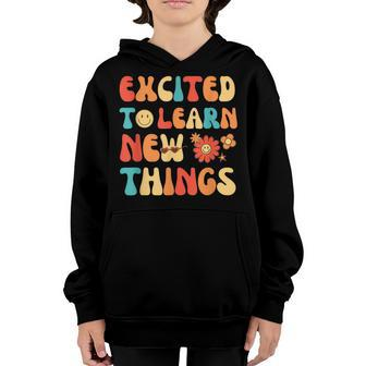 Back To School Learn New Things Retro Teachers Groovy Youth Hoodie - Seseable