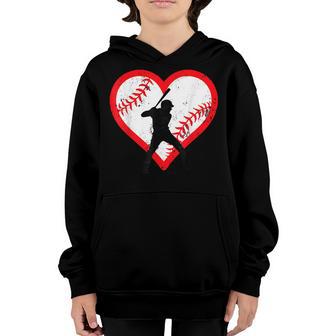 Baseball Heart Valentines Day Gifts N Boys Kids Girls Youth Hoodie - Thegiftio UK