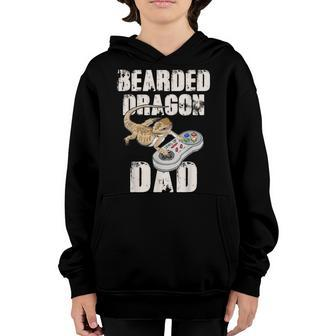 Bearded Dragon Dad Video Game Reptiles Pagona Gamers Youth Hoodie - Seseable
