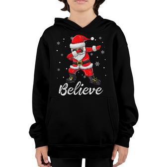 Believe Christmas Dabbing Santa Claus Kids Boys Girls Youth Hoodie - Thegiftio UK