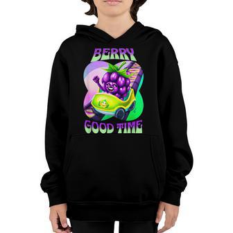 Berry Good Time Boysenberry On Roller Coaster Park Fair Youth Hoodie - Thegiftio UK
