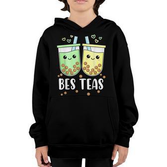 Bes Teas Besties Kawaii Cute Best Boba Friends Girls Women Youth Hoodie - Thegiftio UK