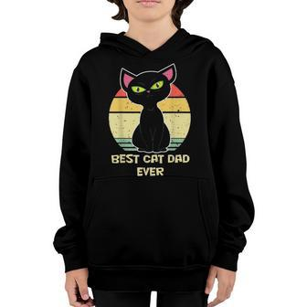 Best Cat Dad Ever Cat Lovers Fathers Day Halloween Kids Gift Youth Hoodie - Seseable