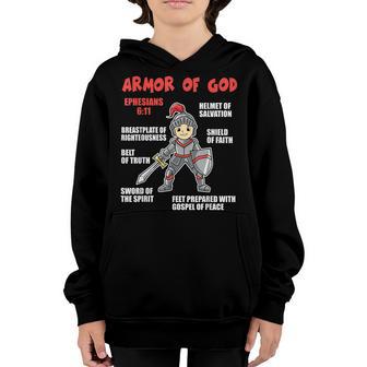Bible Chapters For Kids Put On The Full Armor Of God Youth Hoodie - Thegiftio UK