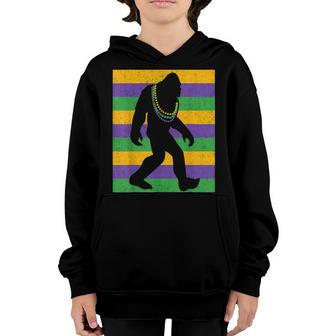 Bigfoot Mardi Gras Sasquatch Funny Men Kids Gifts Youth Hoodie - Thegiftio UK